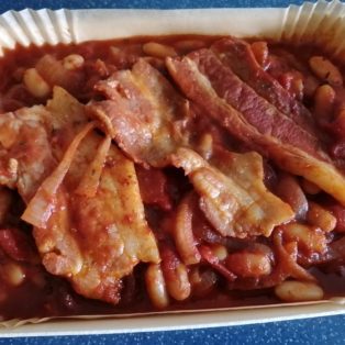 Pork Sausages, Bacon and Bean Cassesrole