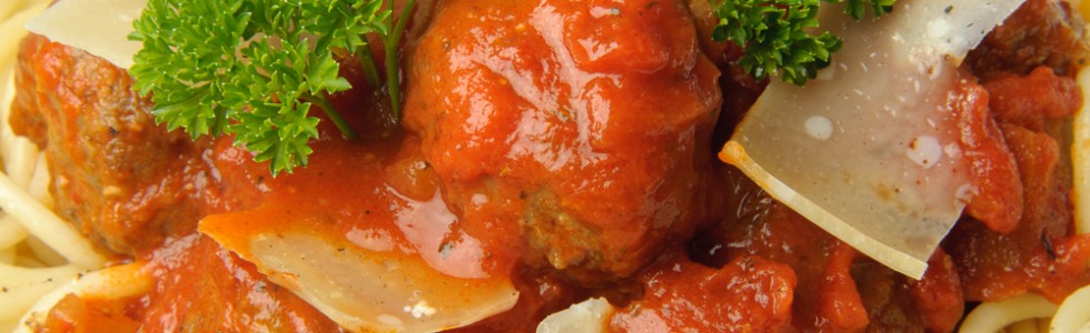 Try our Meat Balls in a Spicy Tomato Sauce
